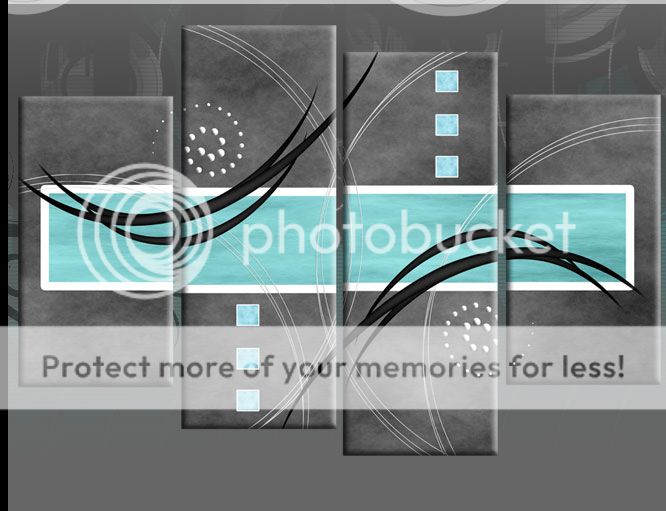 DUCK EGG BLUE GREY ABSTRACT CANVAS PICTURE WALL ART SPLIT MULTI PANEL